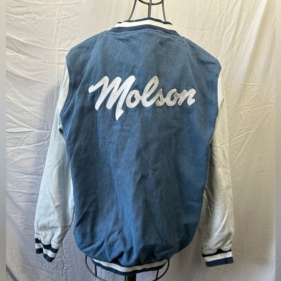Molson Custom Denim and Twill Bomber Jacket - Picture 2 of 14